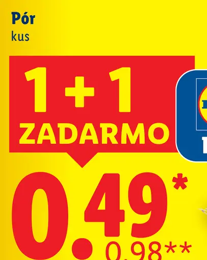 Lidl stánok pór kus