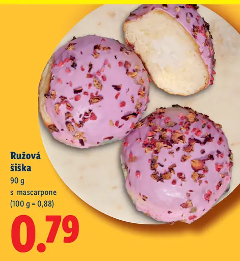 Ružová šiška s mascarpone