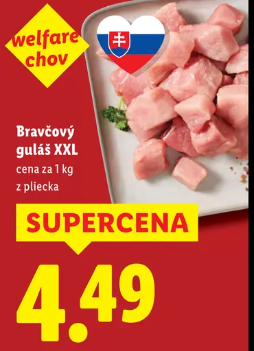 Bravčový guláš XXL z pliecka