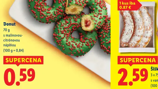 Donut s malinovo-citrónovou náplňou