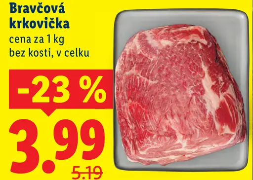 Bravčová krkovička bez kosti, plátky