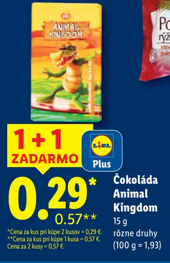 Animal Kingdom mliečna čokoláda