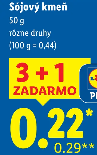 Sójový kmeň sójové pečivo rôzne druhy