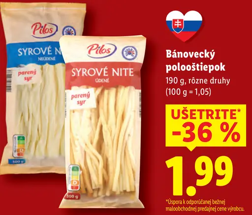 Bánovecký pološtiepok údený rôzne druhy