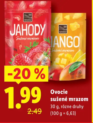 Alesto ovocie sušené mrazom