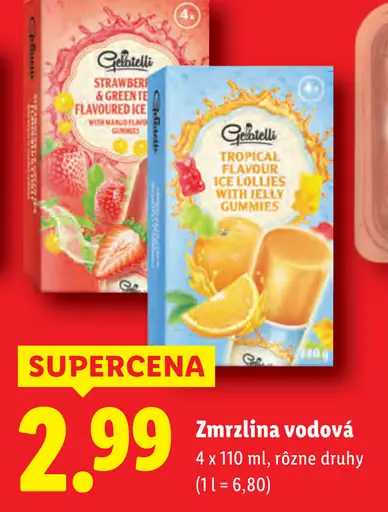 Gelatelli zmrzlina vodová