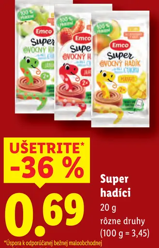 Emco Super ovocný hadík