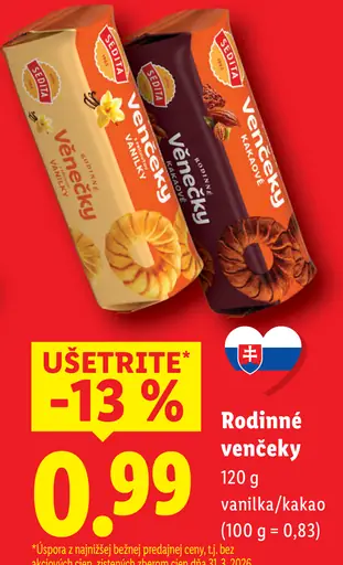 Rodinné venčeky vanilka/kakao