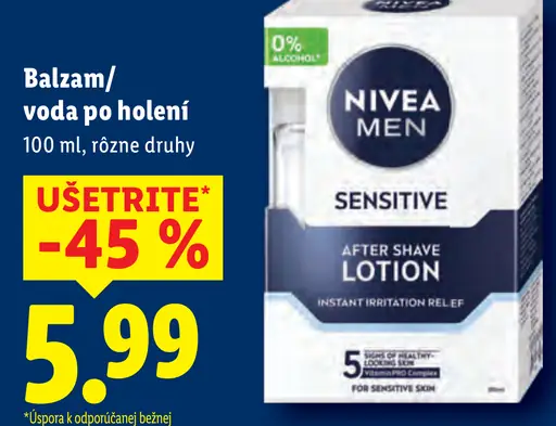 Nivea balzam po holení rôzne druhy