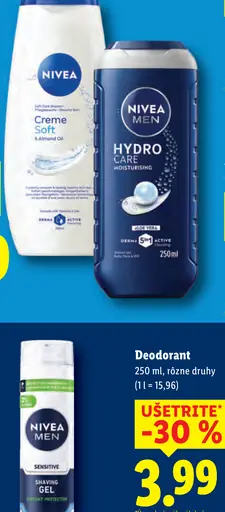 Nivea sprchovací gél rôzne druhy