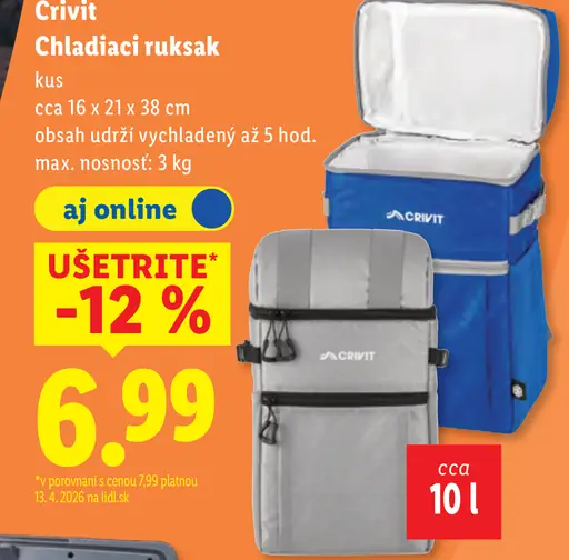 Crivit Chladiaci ruksak