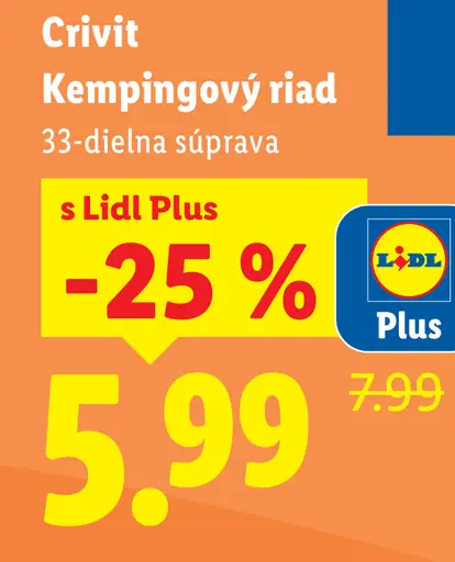 Crivit kempingový riad 33-dielna súprava