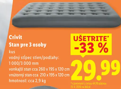 Crivit nafukovací matrac pre 2 osoby