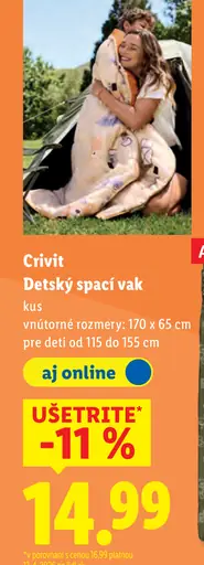 Crivit detský spací vak
