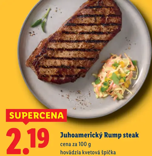 Juhoamerický Rump steak hovädzia kvetová špička
