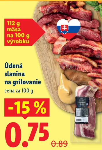 Údená slanina na grilovanie