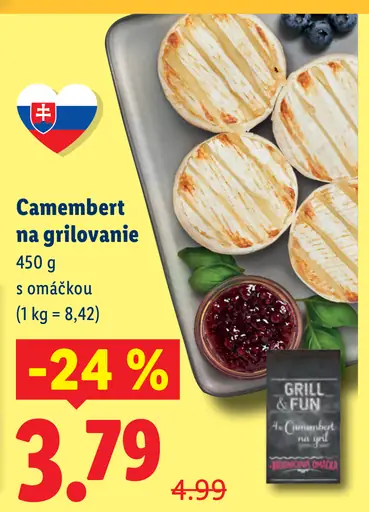 Camembert na grilovanie so omáčkou