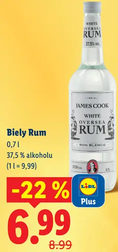James Cook biely rum