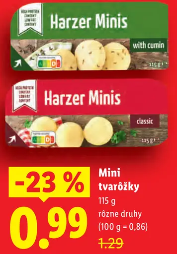 Harzer Minis with cumin