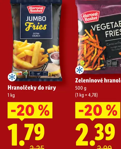 Harvest Basket Jumbo Fries hranolčeky do rúry