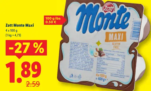 Zott Monte Maxi dezert