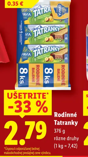 Rodinné Tatranky oplátky