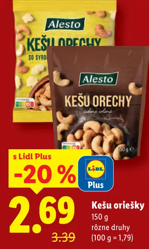 Alesto Kešu oriešky