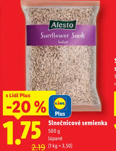 Alesto Slnečnicové semienka