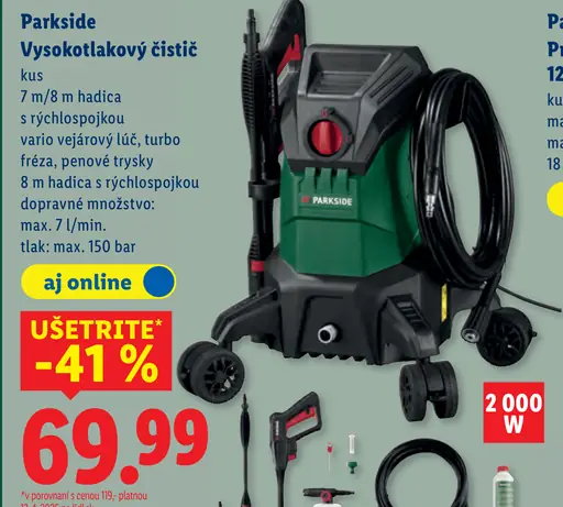 Parkside Vysokotlakový čistič