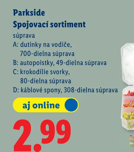 Parkside Doplňkový sortiment