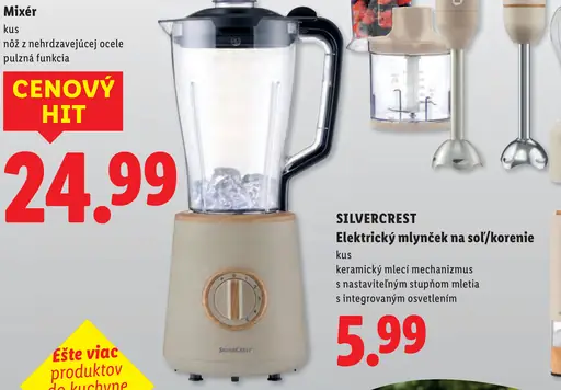 Silvercrest mixér stolný s nerezovým nožom a pulznou funkciou