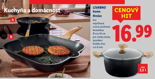 LIVARNO home hrniec s nepriľnavou vrstvou zosilnenou keramikou