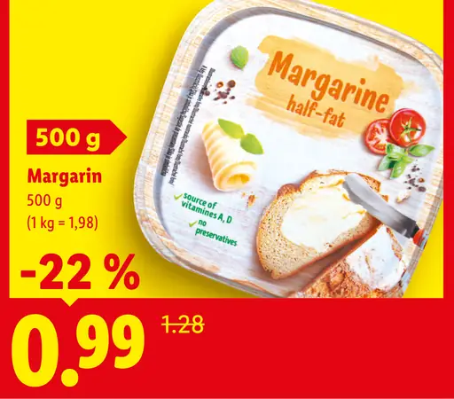 Margarine half-fat