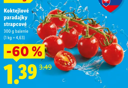 Paradajky koktejlové strapcové