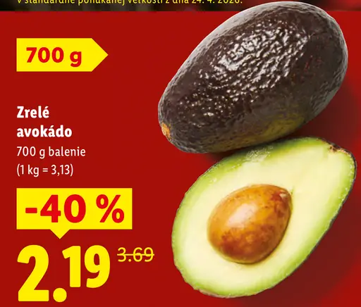 Zrelé avokádo