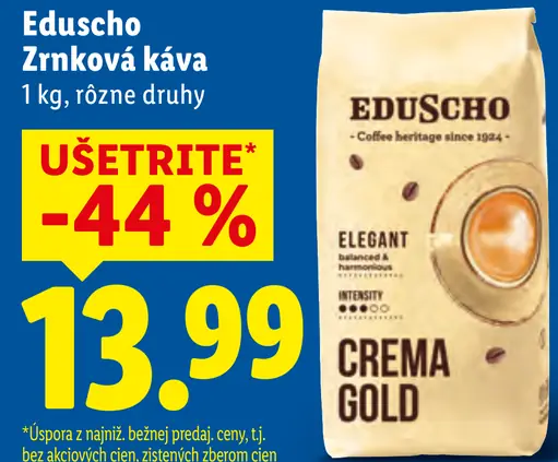 Eduscho zrnková káva Crema Gold