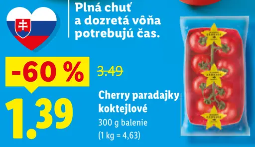 Slnečné záhrady cherry paradajky koktejlové