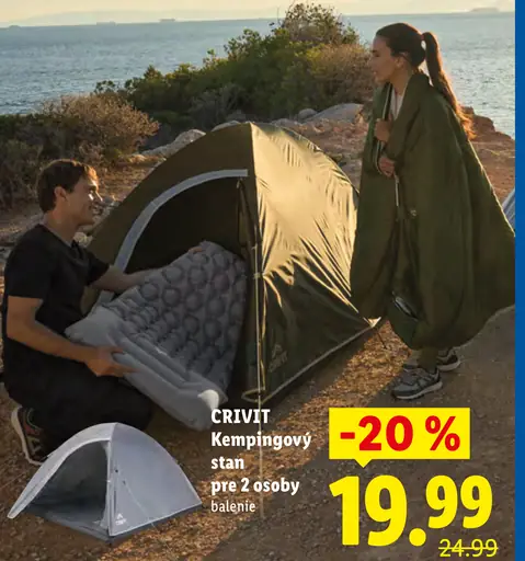 Crivit Kempingový stan pre 2 osoby