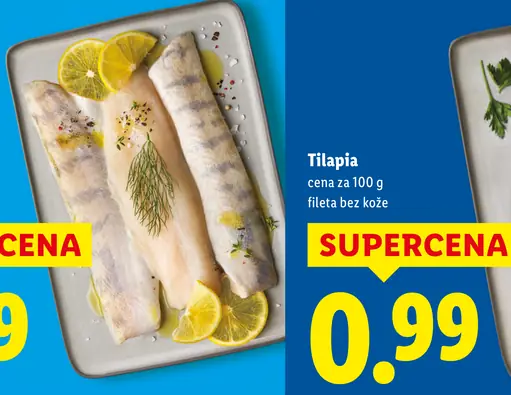 Tilapia fileta bez kože