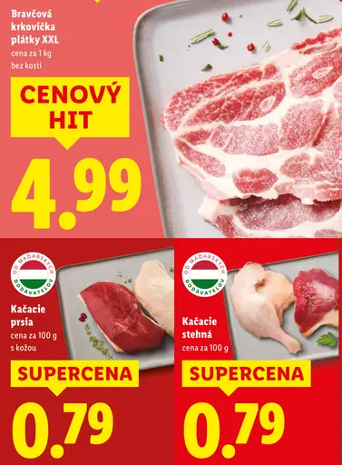 Bravčová krkovička plátky XXL bez kosti