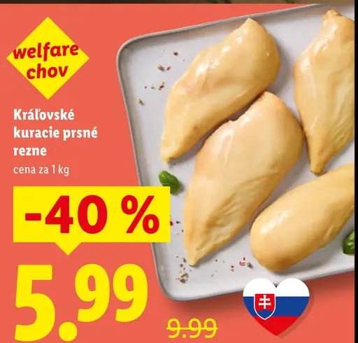 Kráľovské kuracie prsia rezne
