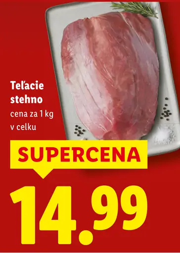 Teľacie stehno vcelku
