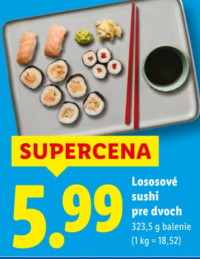 Lososové sushi pre dvoch