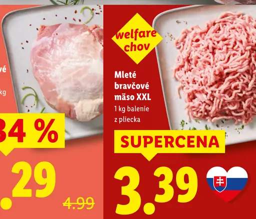 Mleté bravčové mäso XXL