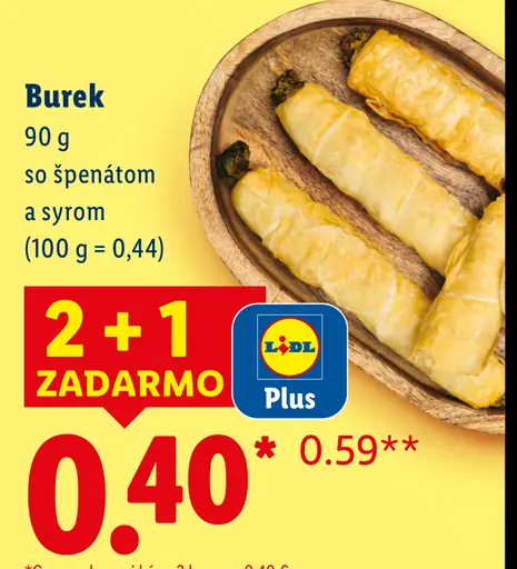 Burek so špenátom a syrom