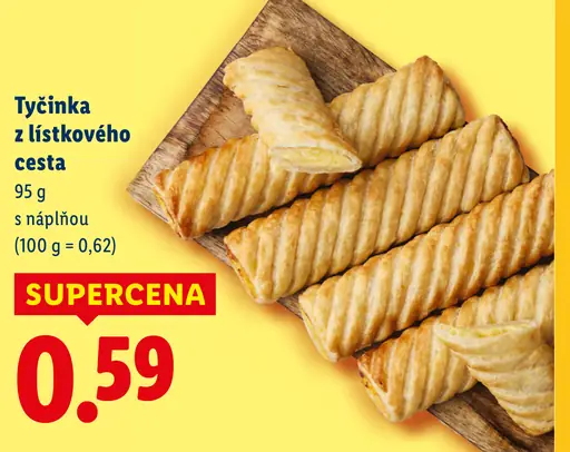 Tyčinka s náplňou z lístkového cesta