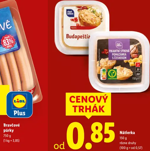 Chef Select pikantná syrová pomazánka s cesnakom