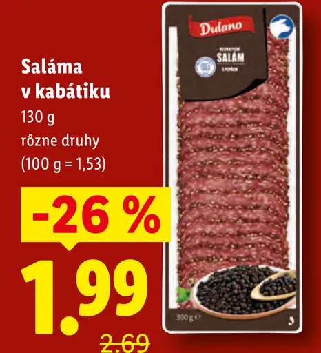 Dulano saláma v kabátiku rôzne druhy