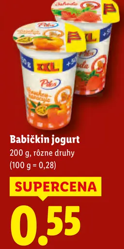 Pilos Babičkin jogurt rôzne druhy