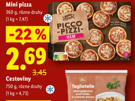 Picco Pizzi mini pizza rôzne druhy